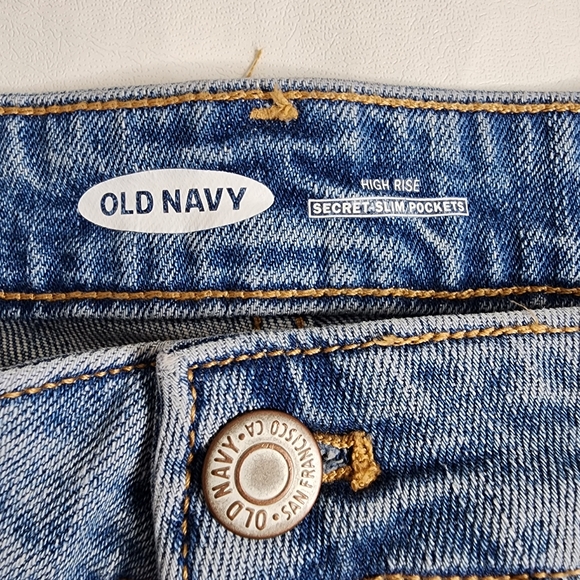 Old Navy Denim Shorts High Rise Blue Secret Slim Pockets Size 18 NWT - Picture 4 of 10